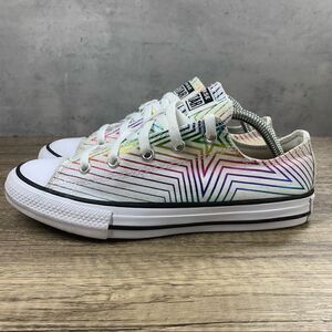 Converse~Girl’s CTAS~OX~White/Multicolor Sneakers~Size 3 